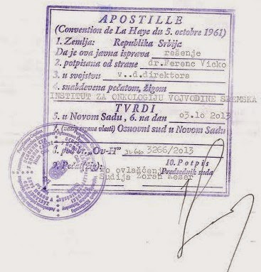 Overa apostilom (Apostille)